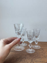 Load image into Gallery viewer, Set of 4 Beautiful Vintage Cut Crystal Sipping Glasses
