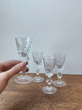Load image into Gallery viewer, Set of 4 Beautiful Vintage Cut Crystal Sipping Glasses