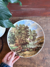 Load image into Gallery viewer, Vintage Porcelain Collectors Plate “Riverside Fishing”