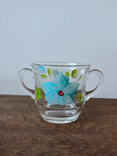 Load image into Gallery viewer, Vintage Sugar Dish with Hand-painted Blue Flower