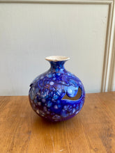 Load image into Gallery viewer, Blue Glazed Pottery Bowl with Decorative Cutouts