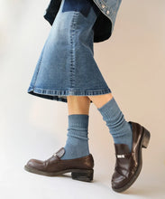 Load image into Gallery viewer, Cotton Socks - Washed Indigo