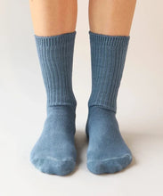 Load image into Gallery viewer, Cotton Socks - Washed Indigo