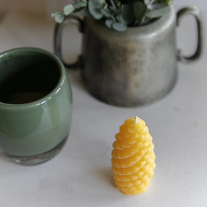 Fir Cone Beeswax Candle