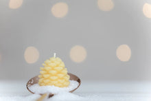 Load image into Gallery viewer, Wee Pine Cone Beeswax Candle