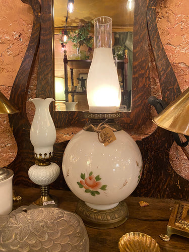 Antique Vintage Electrified Oil Lamp