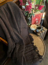 Load image into Gallery viewer, 100% Cotton Throw - Heart Weave - Coffee