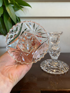 Pair of Exceptional Cut Crystal Candlesticks