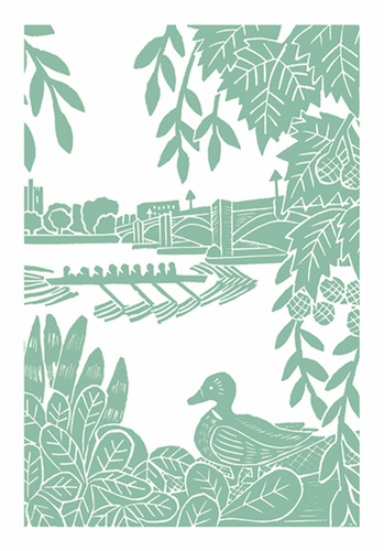 Rowing On The River Thames | Greeting Card