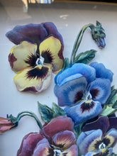 Load image into Gallery viewer, Vintage Pansies Framed Art