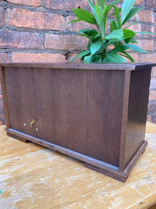 Vintage Wood Carved Jewellery Box with Drawers