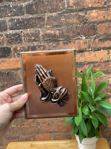 Vintage Copper Prayer Wall Hanging