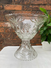 Load image into Gallery viewer, Exceptional Vintage Cut Glass Punch Bowel Set