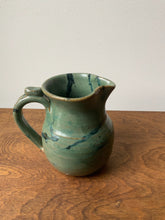 Load image into Gallery viewer, Beautiful Signed Blue Green Pottery Pitcher Vase
