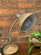 Load image into Gallery viewer, Gold Crane Neck Desk Lamp