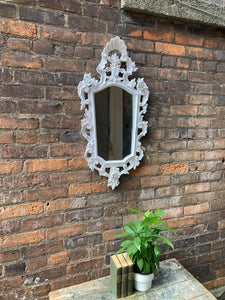 Lovely Ornate White Framed Mirror