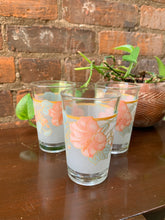 Load image into Gallery viewer, Sweet as a Peach Floral Glasses (Set of 3)