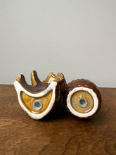 Load image into Gallery viewer, Amazing c1960s Raccoon and Acorn Nesting Salt and Pepper Shaker Set