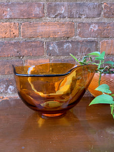 MCM Amber Fluted Bowl