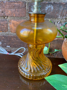 Amber Glass Lamp