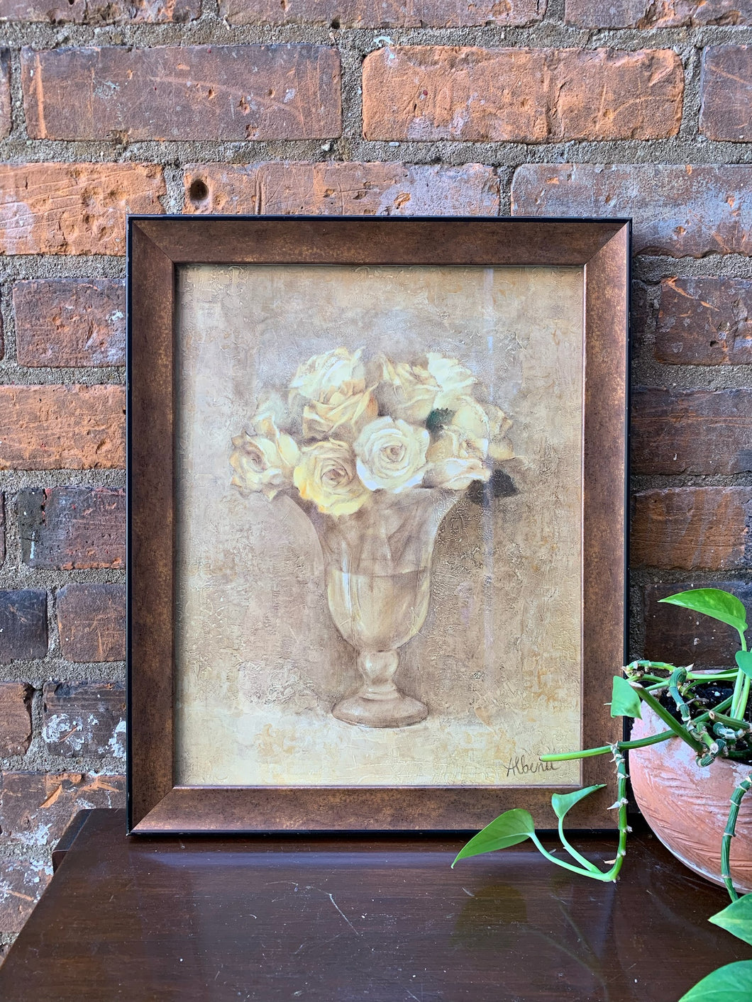 Lovely Neutral Bouquet Framed Print