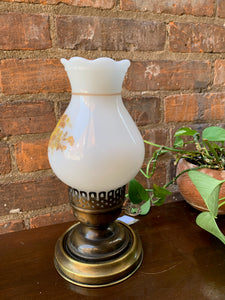 Vintage Floral Hurricane Lamp