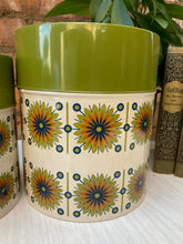 Load image into Gallery viewer, MCM Green Kitchen Tin Canister Nesting Set 1970s