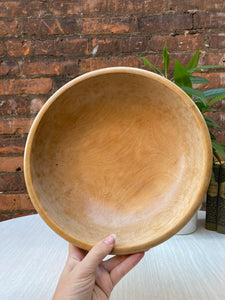 Large Vintage  Wooden Bowl