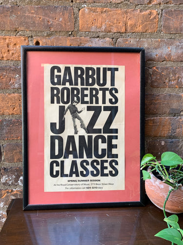 Vintage Garbut Roberts Jazz Dance Classes Framed Poster