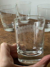 Load image into Gallery viewer, “Wheat” Etched Vintage Glasses Set