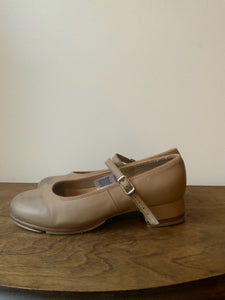 Pre-Loved Tan Block Tap Shoes (Size 5.5)
