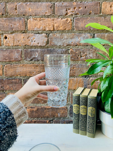 Vintage Anchor Hocking Wexford Pattern Glass Iced Tea Tumbler