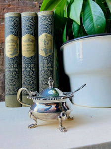 The Most Darling Antique Condiment Jar with Spoon!!