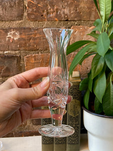 Beautiful Tall Thin Cut Crystal Vase