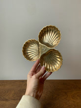 Load image into Gallery viewer, Beautiful Vintage Brass Three Shells Tray (as is)