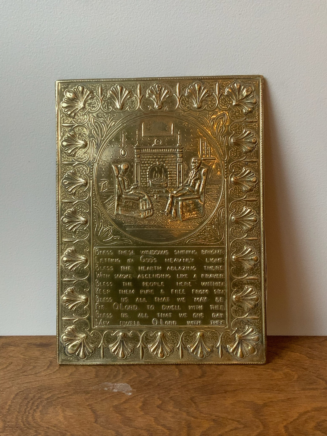 Special Vintage Brass Blessing Plate