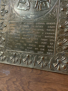 Special Vintage Brass Blessing Plate