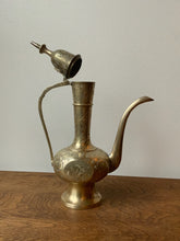 Load image into Gallery viewer, Exceptionally Crafted Vintage Etched Brass Turkish Coffee Pot Carafe