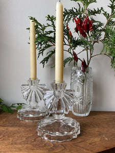 Gorgeous Glass Fan Candle Holders