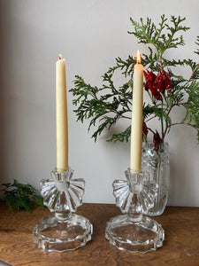 Gorgeous Glass Fan Candle Holders