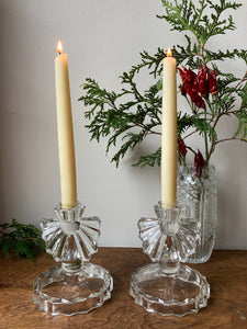 Gorgeous Glass Fan Candle Holders