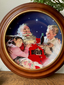 Christmas Coca-Cola Santa Framed Wall Plate