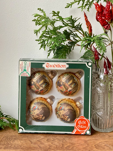 Set of 4 Vintage Christmas Ornaments from Easton’s