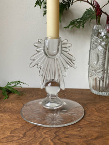 Beautiful Glass Starburst Candleholder