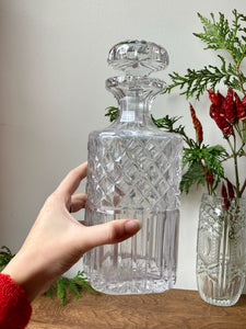 Beautiful Diamond Cut Crystal Decanter