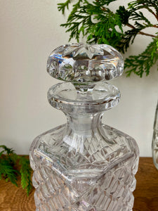 Beautiful Diamond Cut Crystal Decanter