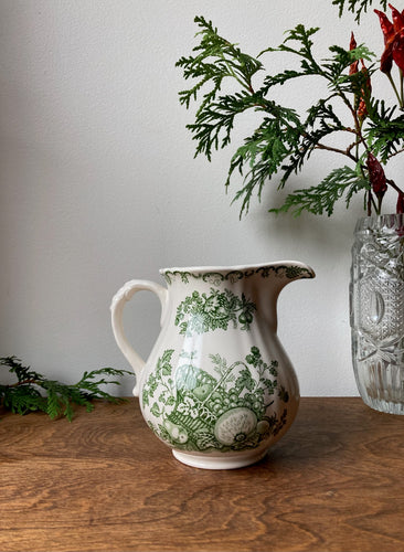 Mason’s Gorgeous Vintage Fruit Basket Green Jug