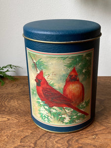 Winter Cardinal Navy Blue Tin