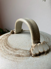 Load image into Gallery viewer, Beautiful Handmade Cream &amp; Sand Lidded Pottery Dish