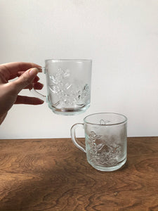 Pair of Vintage Glass Mugs